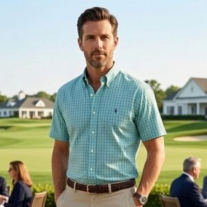 NWOT Ralph Lauren L Vintage 90s Old Money Gingham Plaid Preppy Button Down Shirt